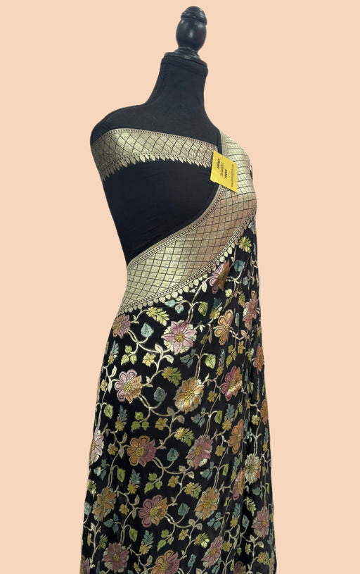 Buy Black banarasi saree online in India