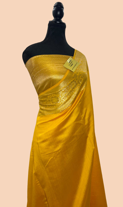 Gold Pure Chiniya Banarasi Handloom Saree