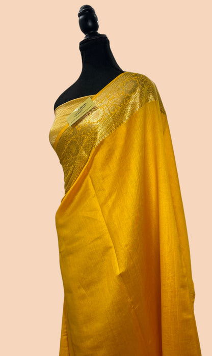 Gold Pure Chiniya Banarasi Handloom Saree