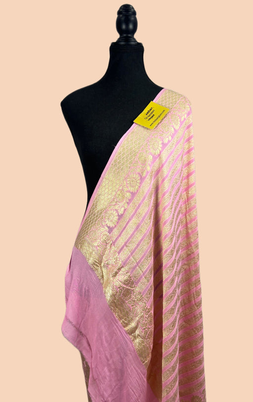 Buy pink georgette banarasi dupatta