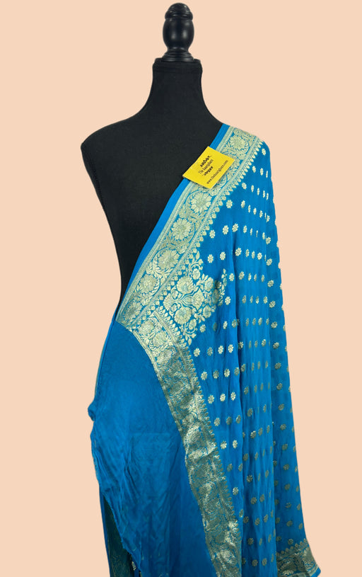 buy blue banarasi dupatta online in canada