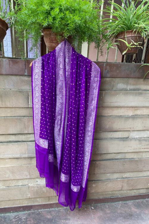 Buy Purple Banarasi Dupatta