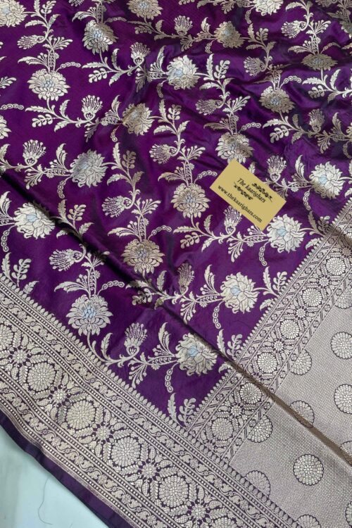 Buy Purple Banarasi Saree